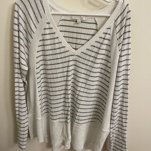White L Anthropologie long sleeve